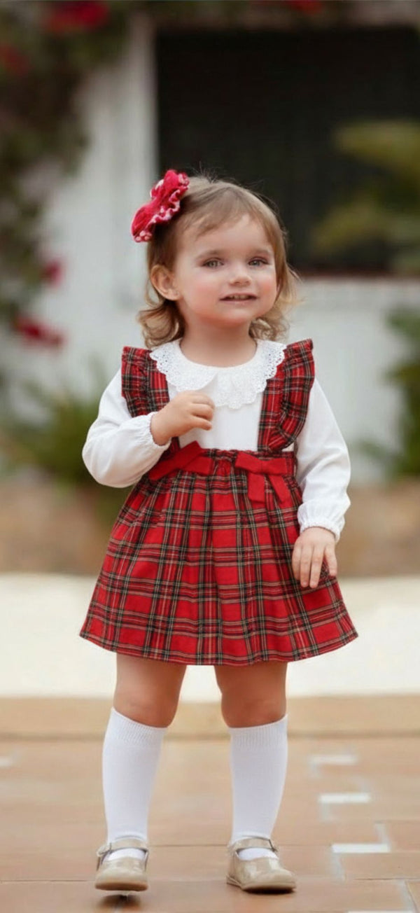 Plaid dress with lace collar&Bow Samabelle Plaid dress with lace collar&Bow Samabelle